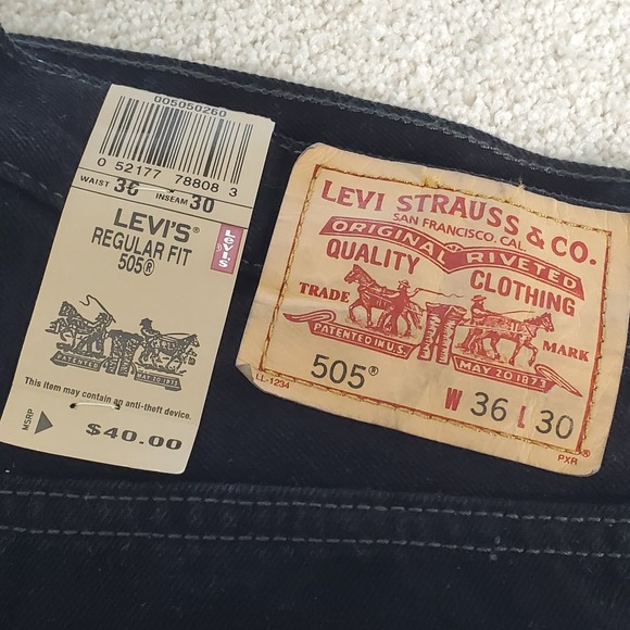 LEVIS 5051 Men's Size 36X30 Black Jeans Straight Leg Reegular Fit NWTGS - Picture 13 of 16